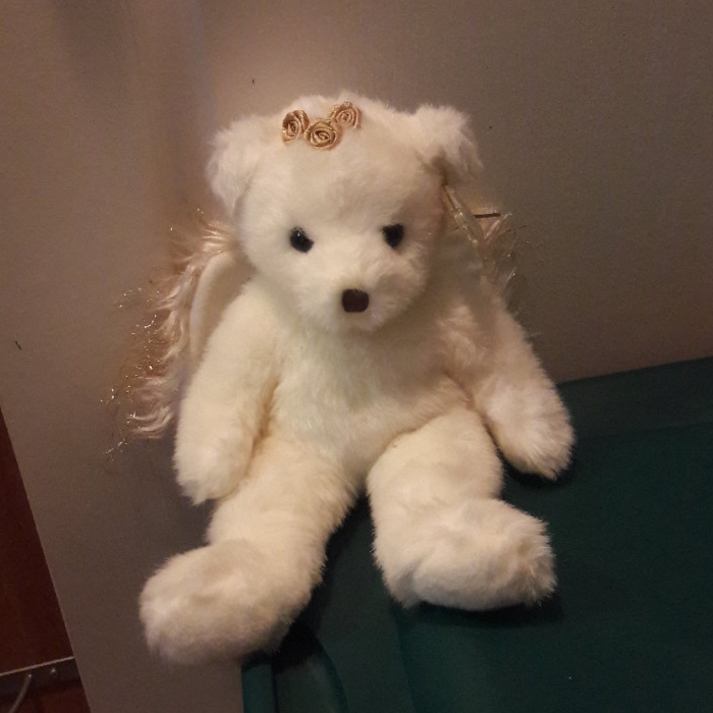 💙TY Classic Divine Beanie Buddy Angel Bear